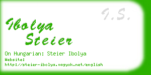 ibolya steier business card